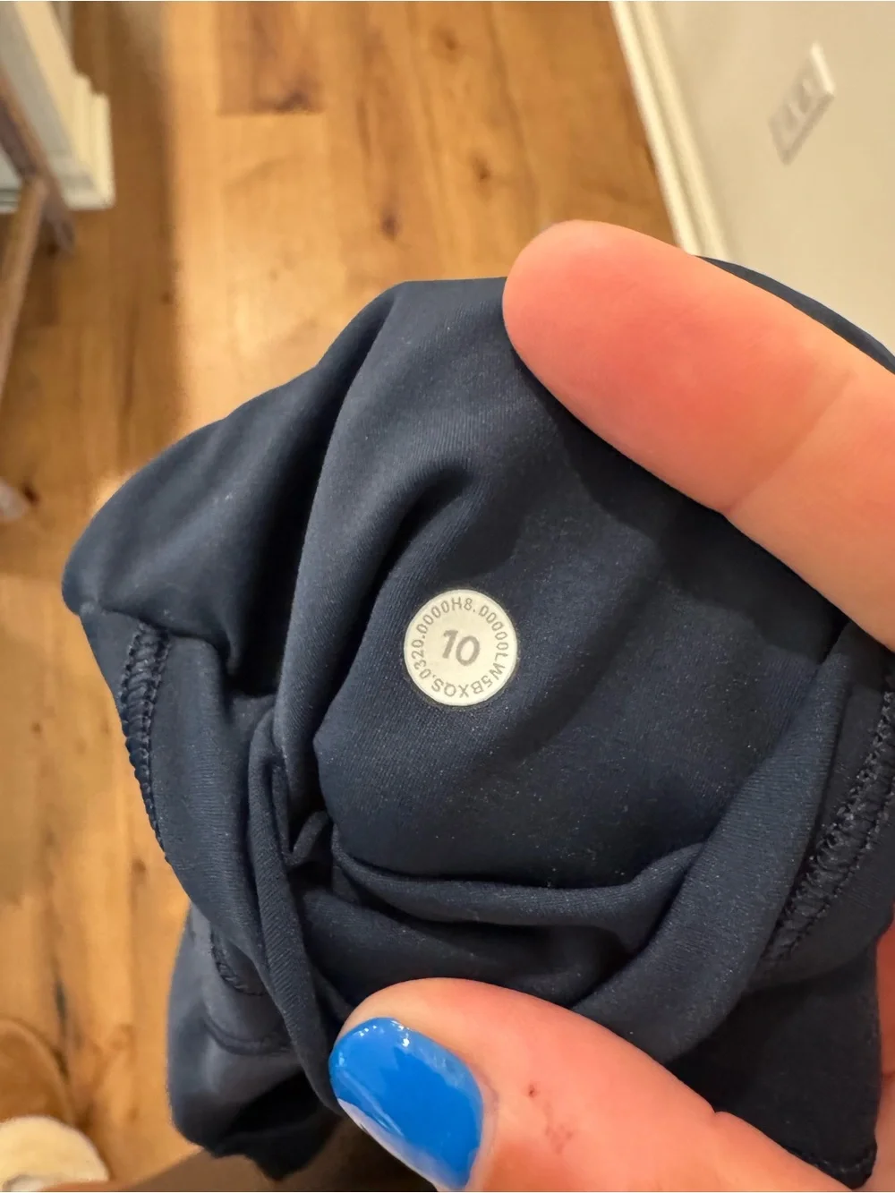 Peloton Lululemon Navy High-Rise Active Leggings with Side Pockets